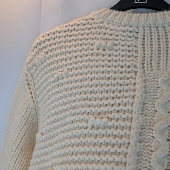 Simone Rocha Cream Sweater with Textured Design Size S In EUC - Picture 14 of 15